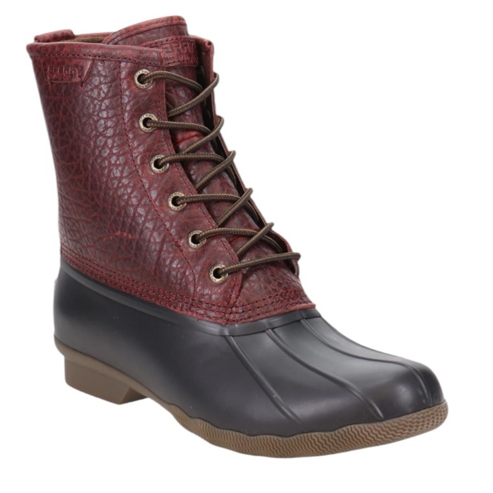SPERRY Saltwater Duck Rain Boot Dark Amaretto Size